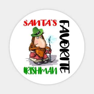 FUNNY SANTAS FAVORITE IRISHMAN Magnet